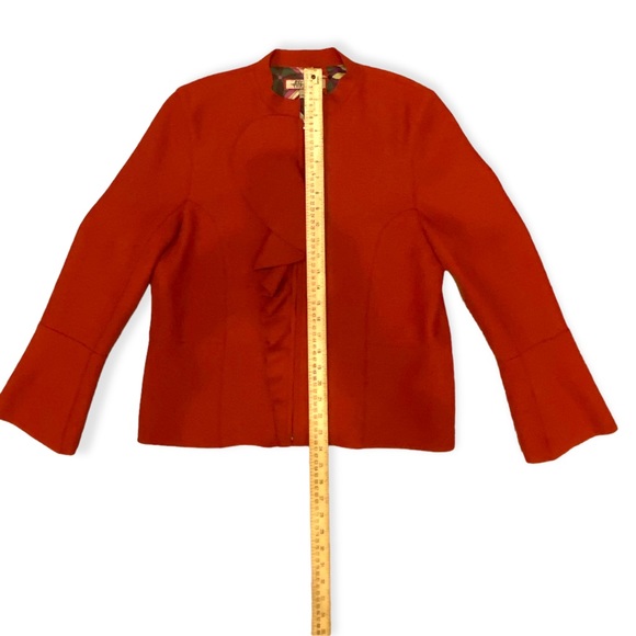 beyond threads Womens alpaca wool ruffle full zip cardigan /jacket Size L - Picture 9 of 9